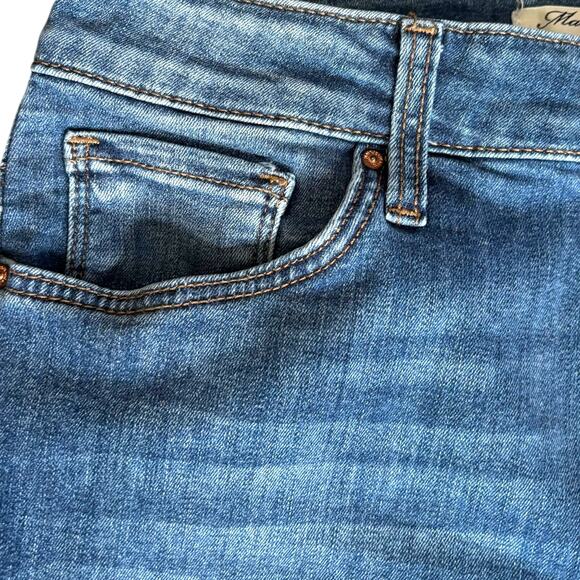 Mavi Tess High-Rise Skinny Jeans Blue Distressed Raw Hem Scoop Ankles 27 - Picture 4 of 10